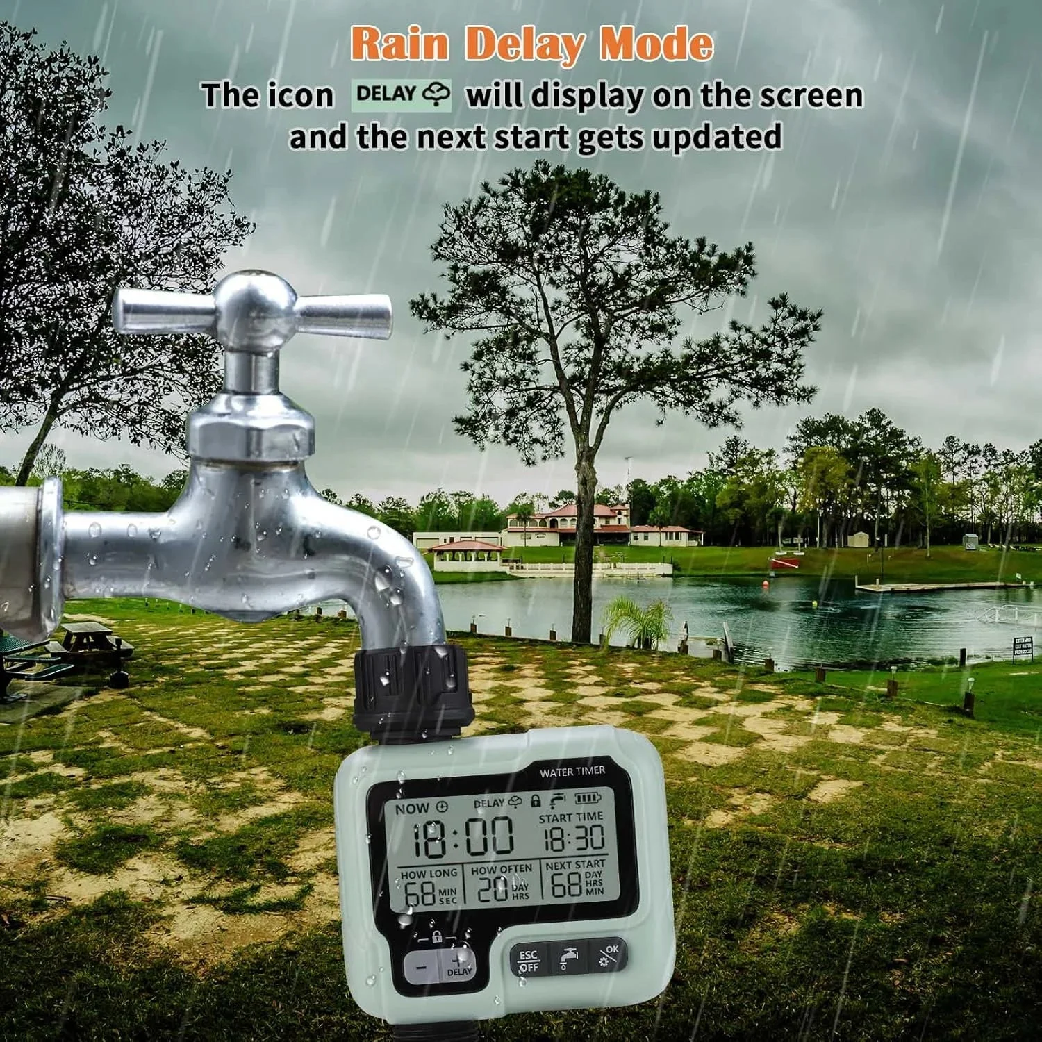 Automatic Garden Water Timer - Digital Hose Irrigation Controller detail 4